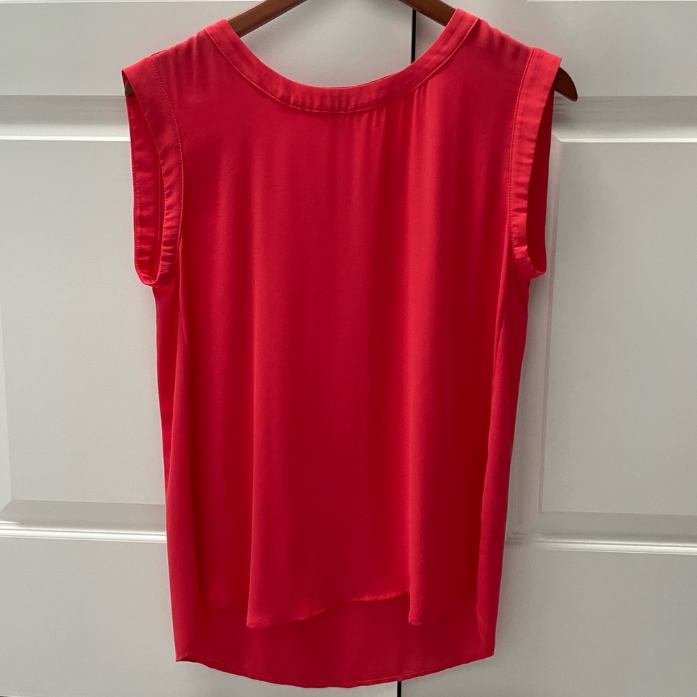 Jcrew washable silk top ORANGE. size 6